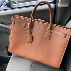Anne Klein Tan Leather Handbag